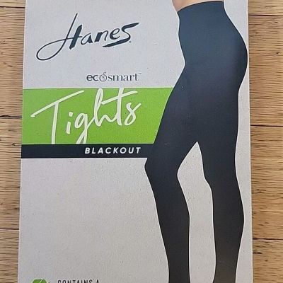 Hanes Women's EcoSmart Blackout Tights Size Large